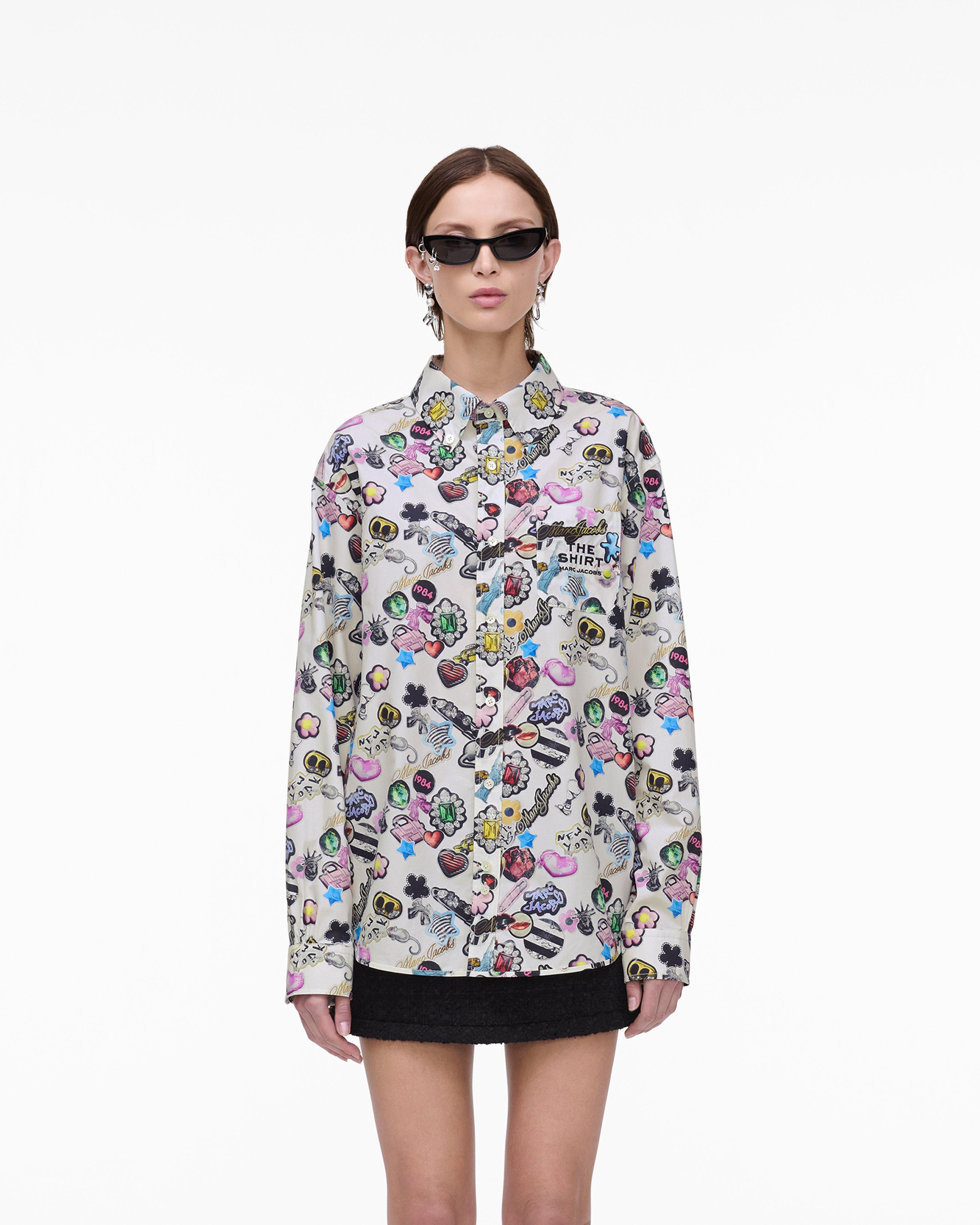 

Футболка с принтом наклеек Marc Jacobs, цвет White Multi