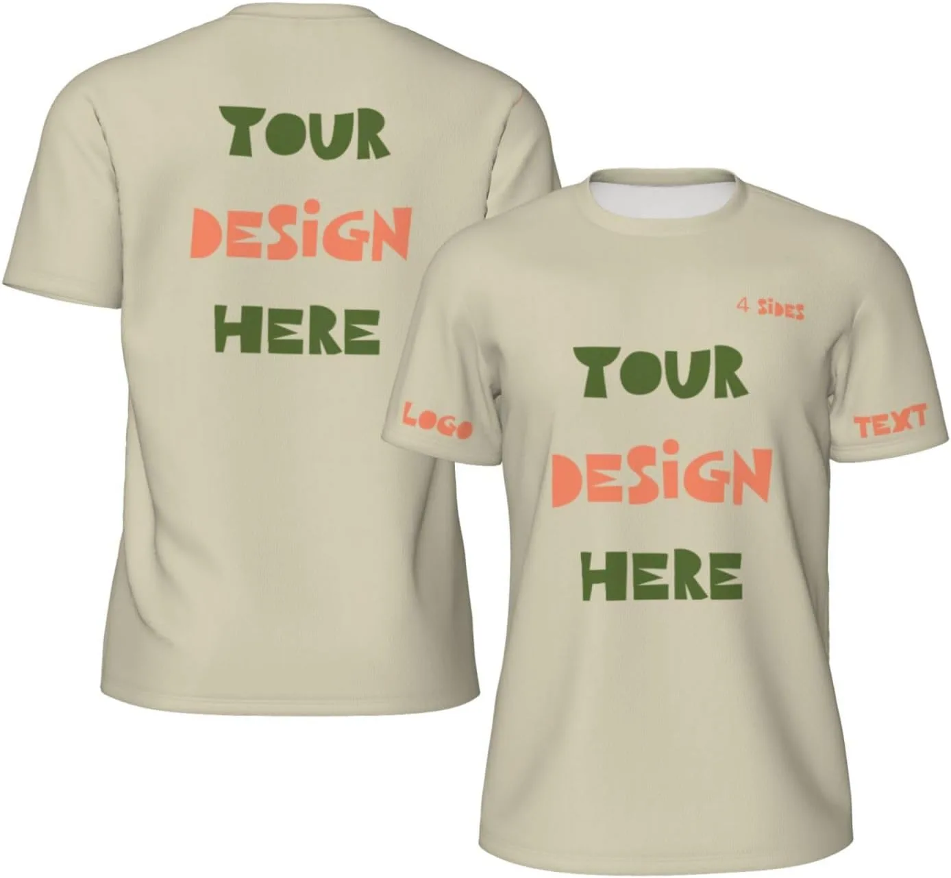 

Футболка Custom с принтом на 4 сторонах