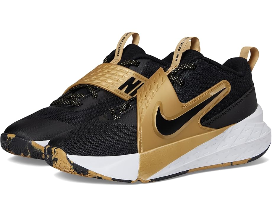 

Кроссовки Nike Kids Team Hustle D 12, цвет Black/Black/Metallic Gold/White