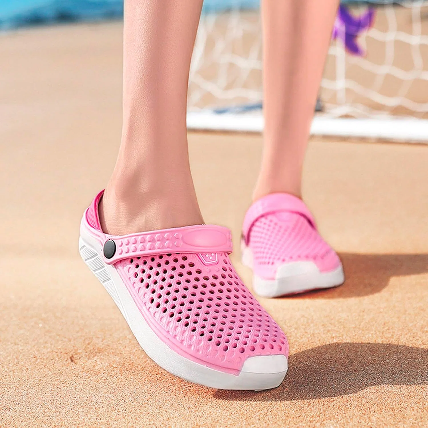 2026 Schuhe Herren Шлепанцы Hohl повседневные сандалии унисекс Paar Strand Сандалии Männer Regenschhuhe Generic, Rosa — фото 3