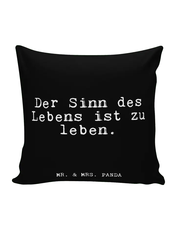 

Подушка Mr & Mrs Panda 40x40 Der Sinn des Lebens, черный