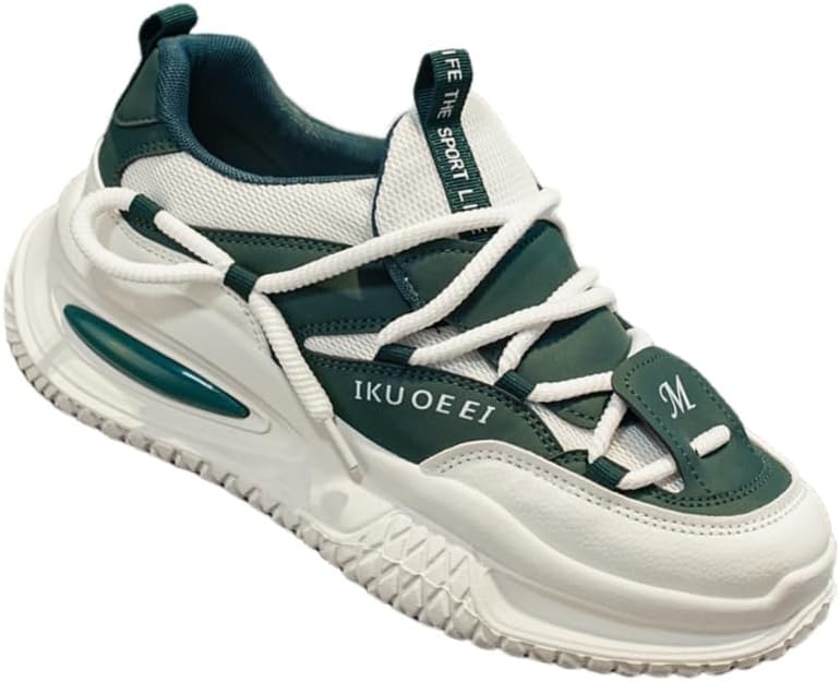 

Мужские спортивные кроссовки больших размеров, модные - противоскользящие, прочные, дышащие и удобные. Подходят для тренажерного зала, активного отдыха и повседневного использования Clolinde, белый/зеленый