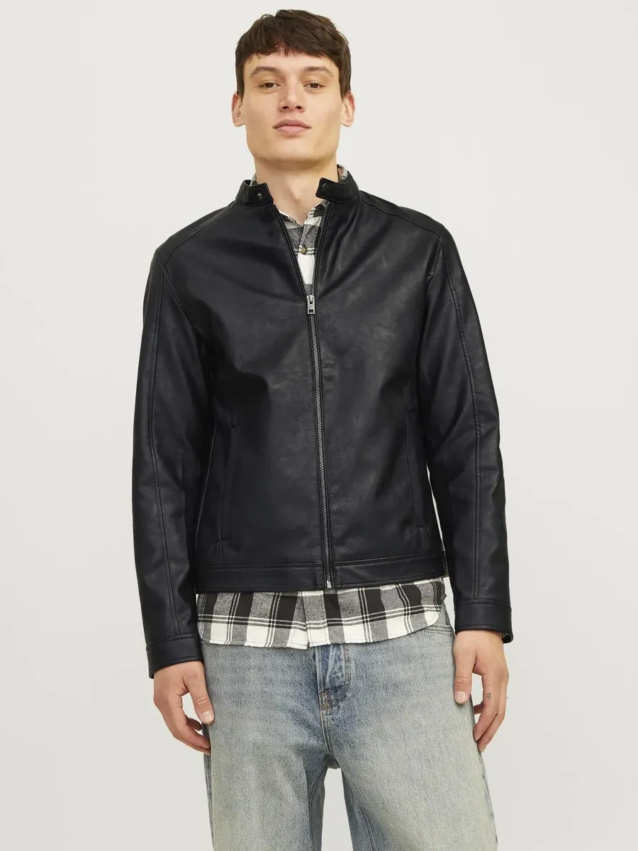 

Куртка Jack & Jones из искусственной кожи "JJEDYLAN CLEAN PU JACKET NOOS", черный