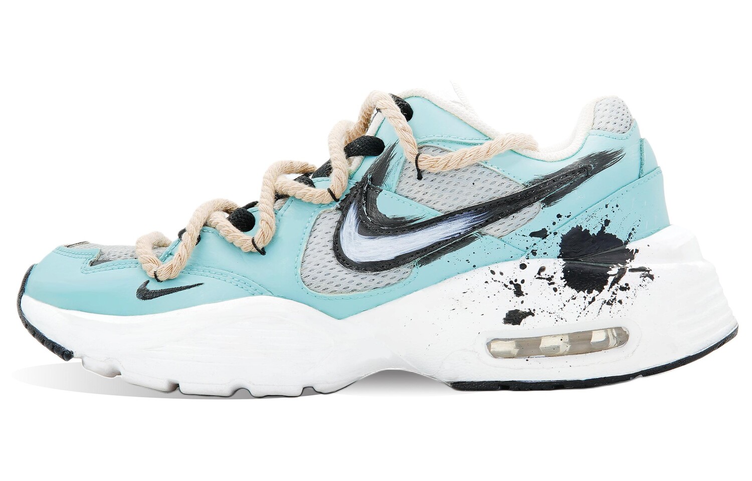 

Кроссовки Air Max Fusion для бега мужские с низким верхом, голубой/черный/белый Nike