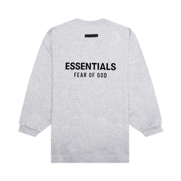 Футболка Fear of God Essentials Kids Jersey Long-Sleeve Tee, Light Heather Grey — фото 2
