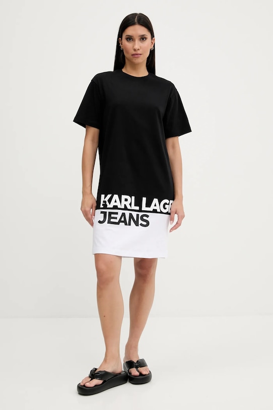 

Хлопковое платье Karl Lagerfeld Jeans, черный
