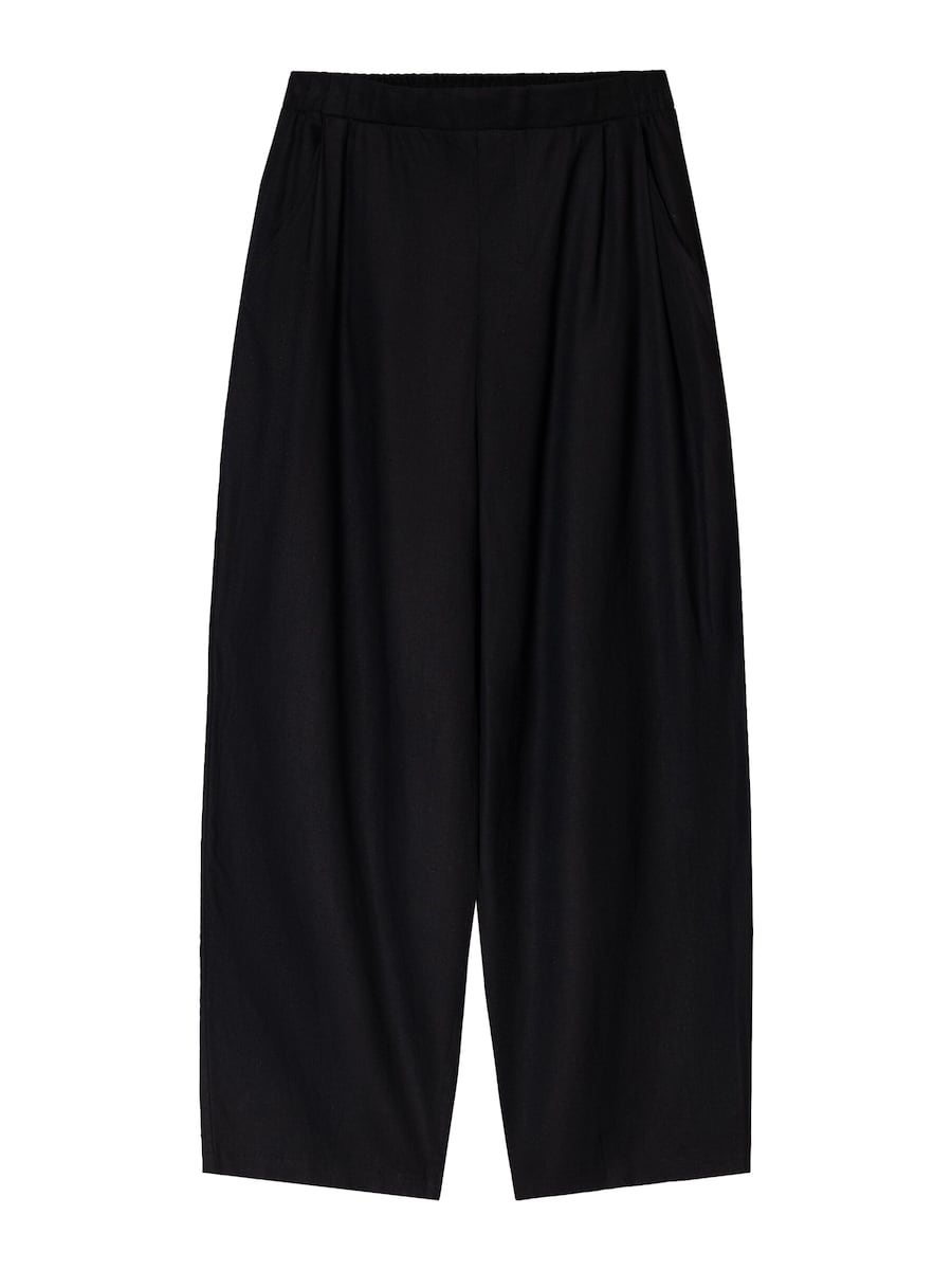 

Свободные брюки со складками спереди Bershka, черный