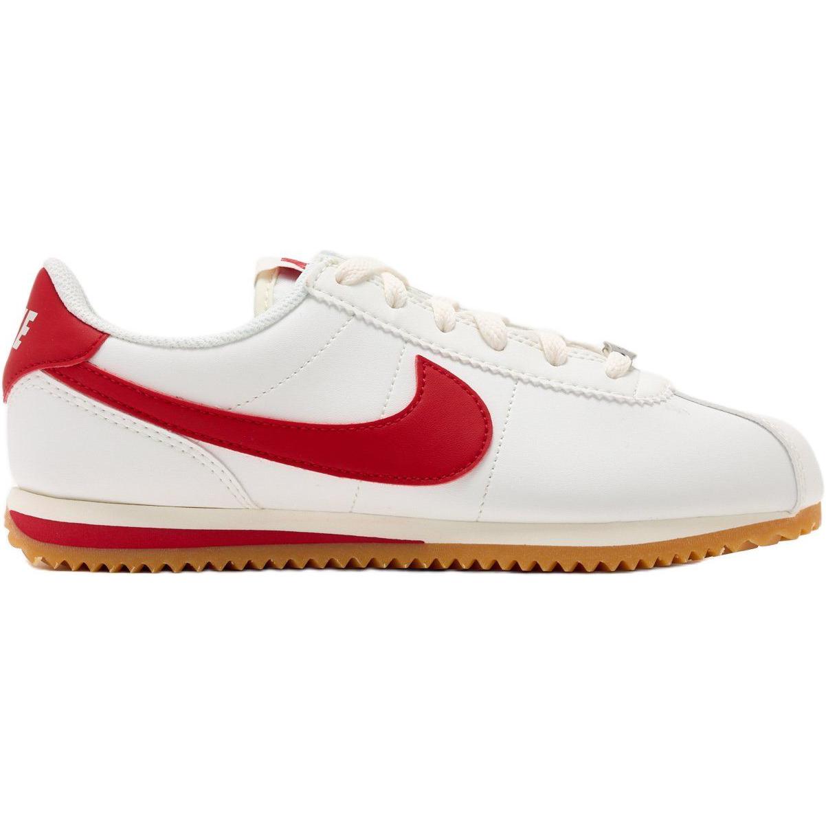 Nike Износостойкие поддерживающие низкие детские повседневные кроссовки White Red для подростков — фото 3