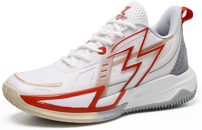 

Мужские спортивные туфли с сеткой, дышащие, с круглым носком и шнуровкой, с толстой подошвой, легкие кроссовки низкие, противоскользящие, подходят для повседневной ходьбы и бега Igzbibg, белый