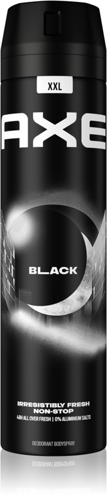 

Черный дезодорант-спрей Axe, vyrams xxl 250 мл