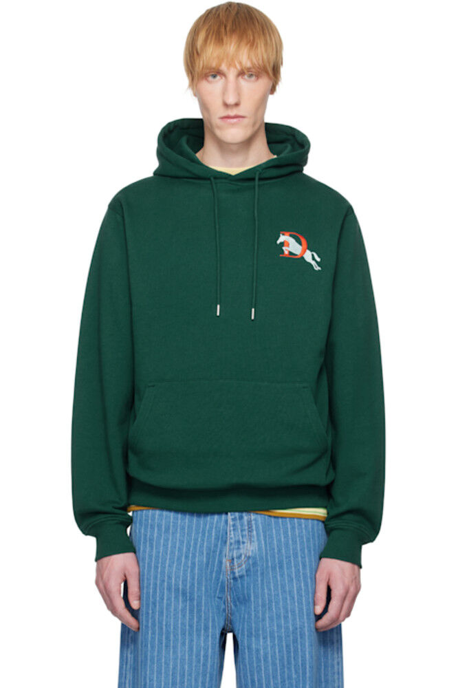 

Зеленая толстовка с капюшоном «Le Hoodie Polo» Drôle De Monsieur
