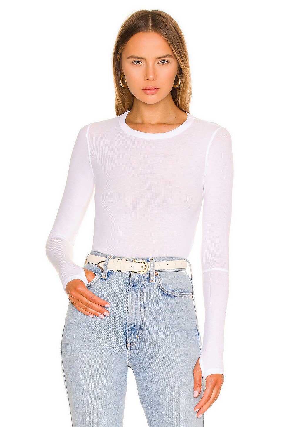 

Футболка Michael Lauren Everett Long Sleeve Thumbhole, белый