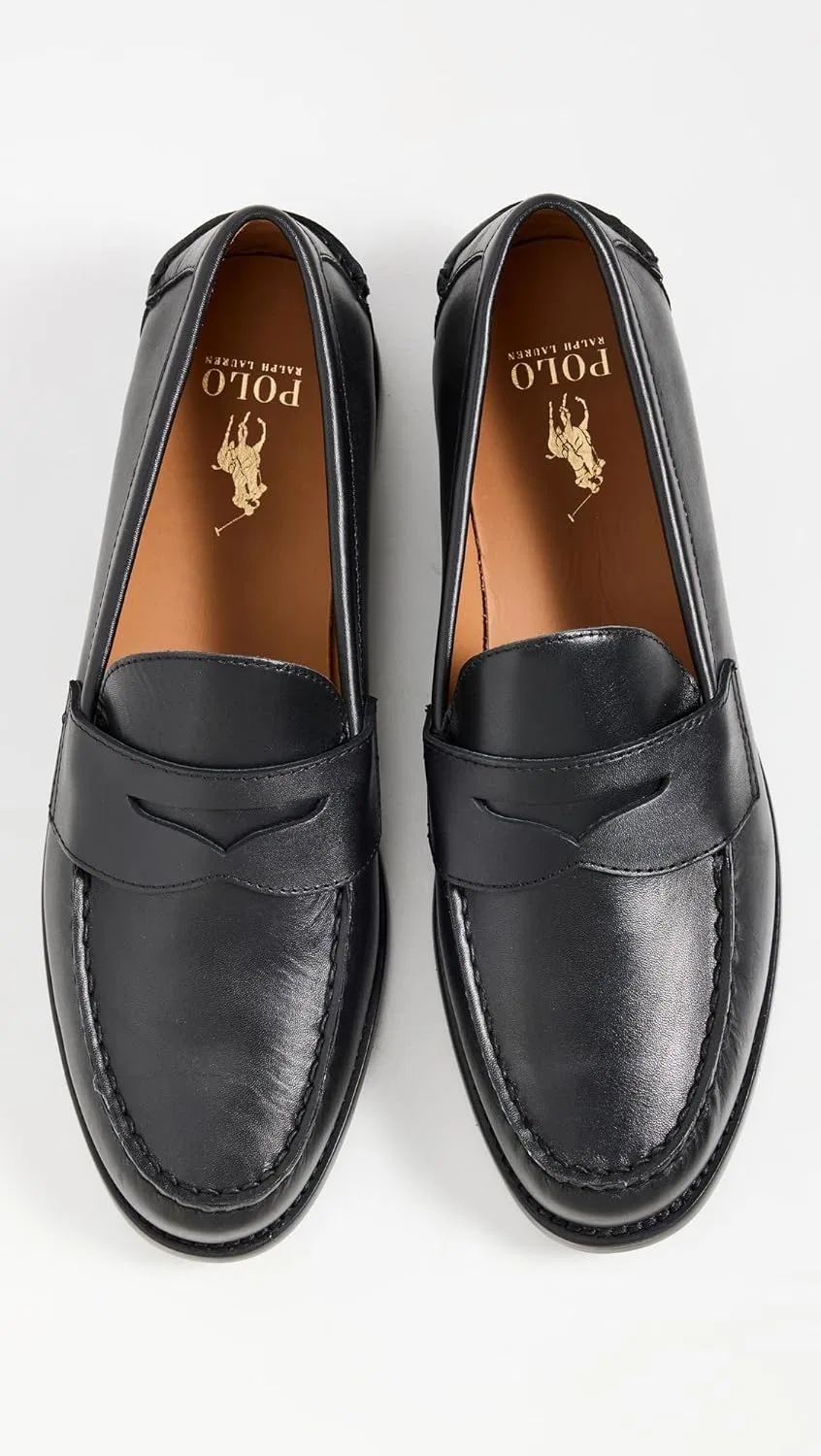 Лоферы кожаные POLO RALPH LAUREN Alston, черный — фото 2