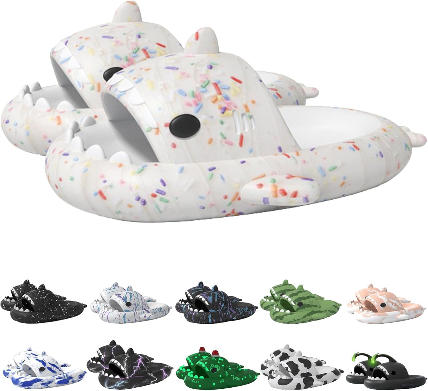 

Оригинальные шлепанцы Sharklas Polares, оригинальные Sharklas, шлепанцы Sharky, шлепанцы с изображением акулы, сандалии Shark Slides для женщин и мужчин Jfxgjuv, Candy 9.5-10 Women/7.5-8 Men