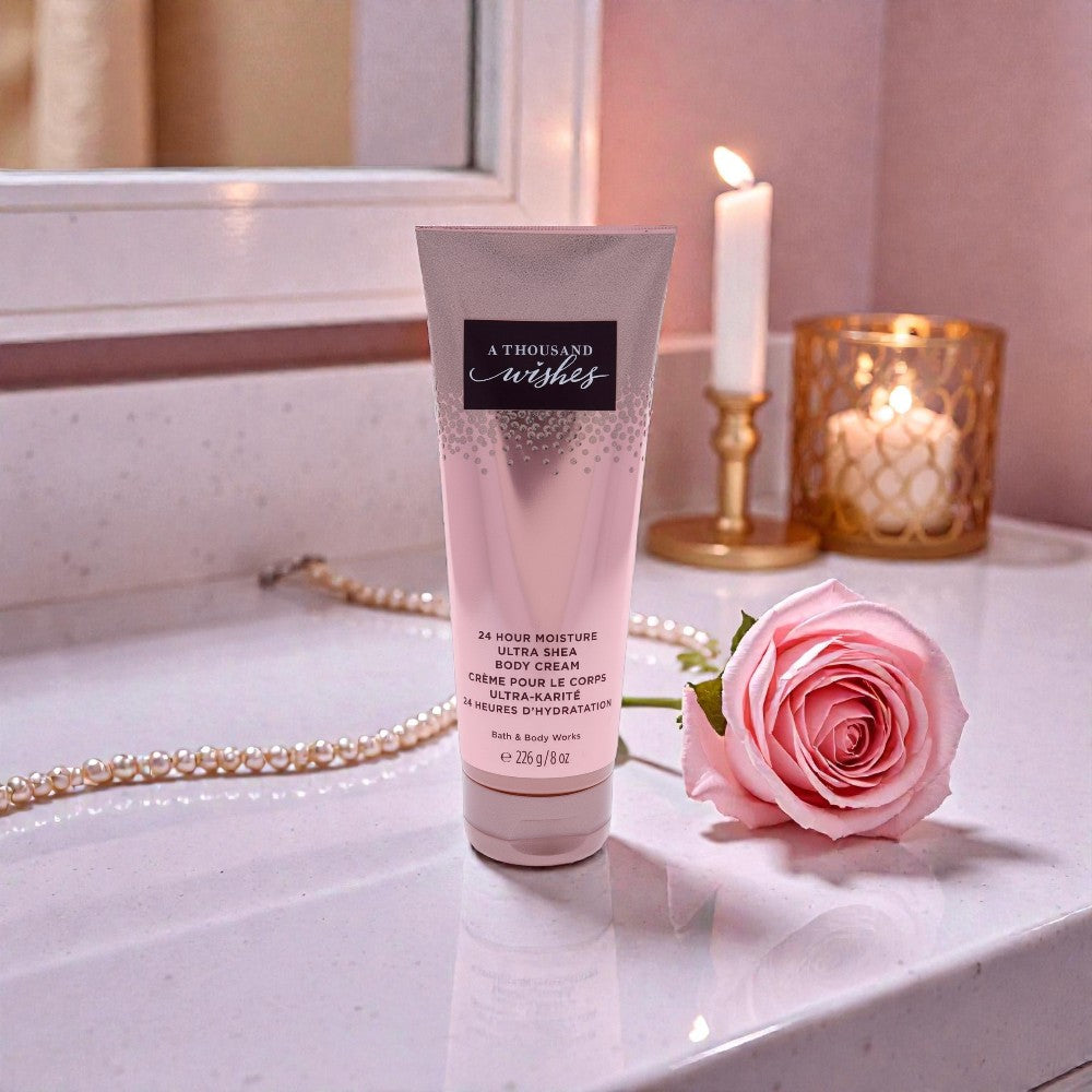 Крем для тела A Thousand Wishes Ultra Shea от Bath and Body Works для женщин - 227 мл - упаковка из 3 штук, прозрачный — фото 2