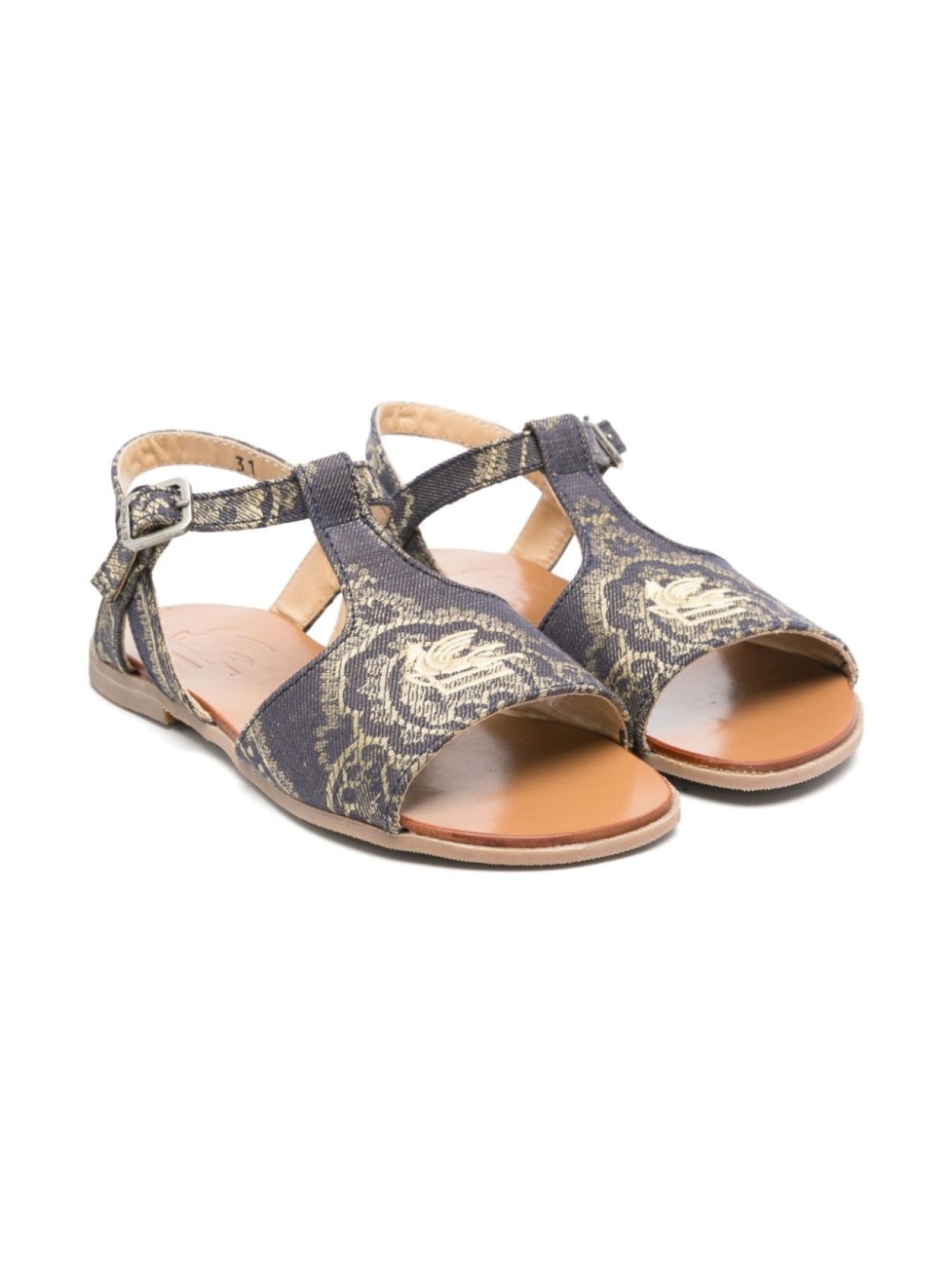 

ETRO KIDS сандалии с логотипом Pegaso, синий