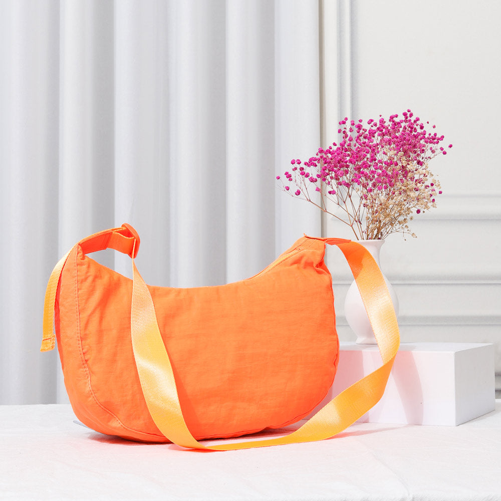 

Сплошная нейлоновая сумка-слинг через плечо FASHNZFAB, оранжевый