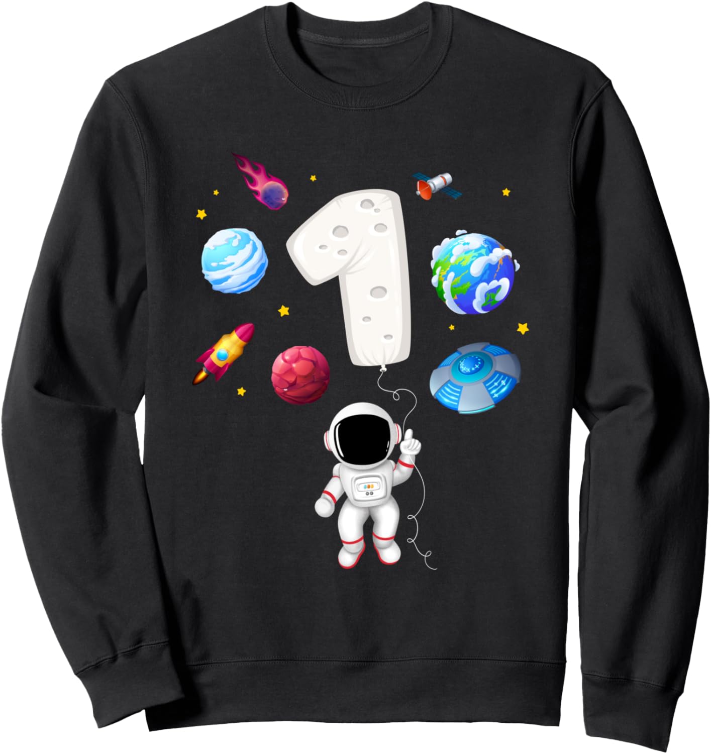 

Первый день рождения астронавта, костюм для первого курса астрономии, толстовка Matching Family Astronaut Birthday Space Gift Shop, черный