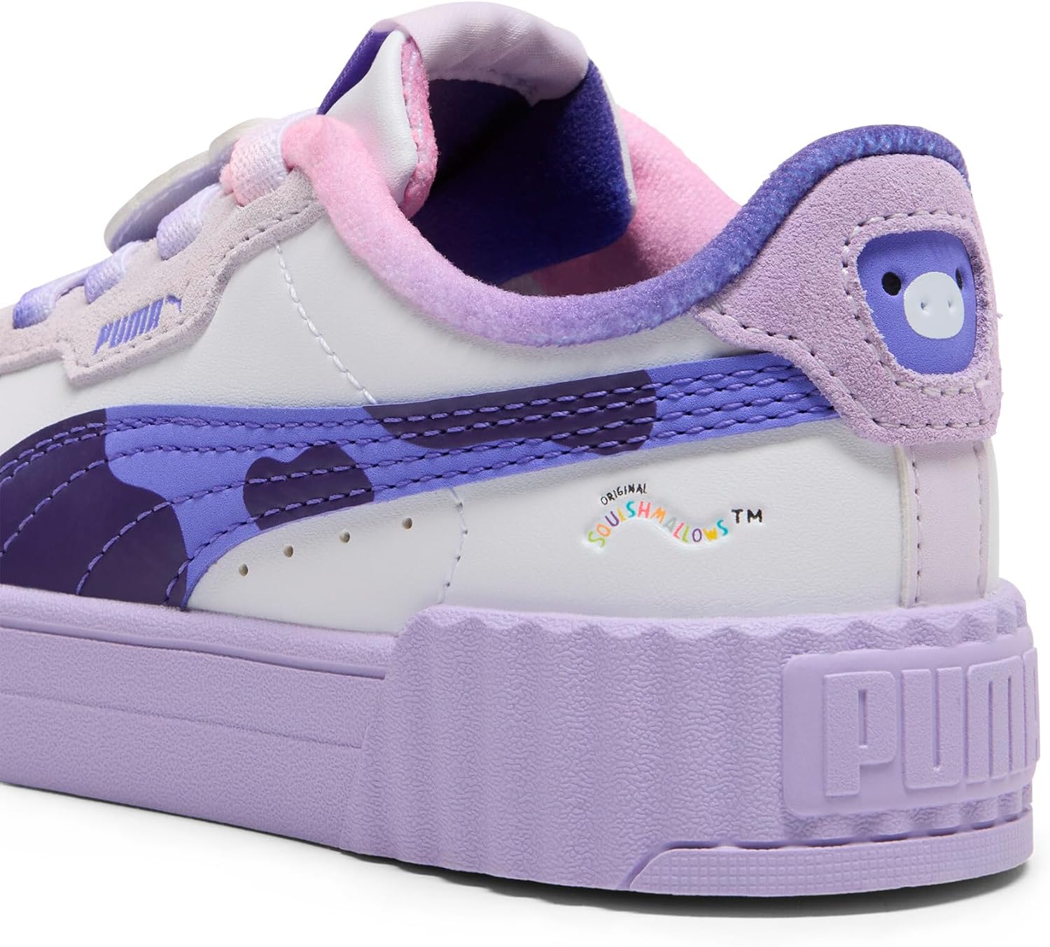 Кроссовки Puma Carina Squishmallows для детей и унисекс, белый/фиолетовый — фото 3