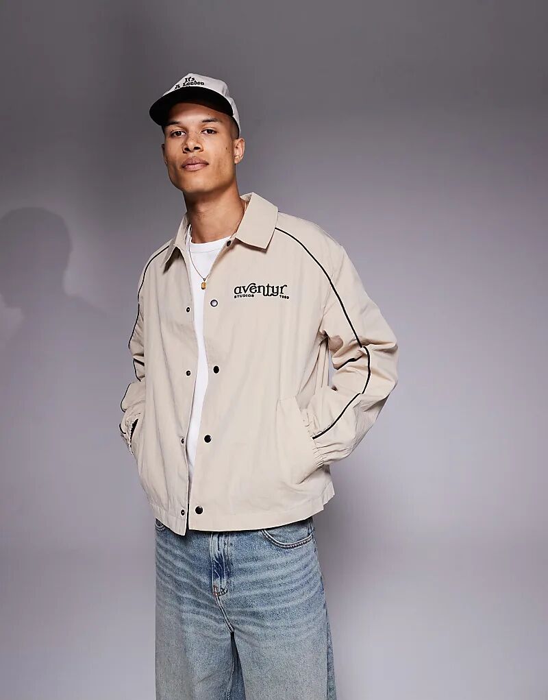 

Куртка свободного кроя с вышивкой камнями ASOS DESIGN