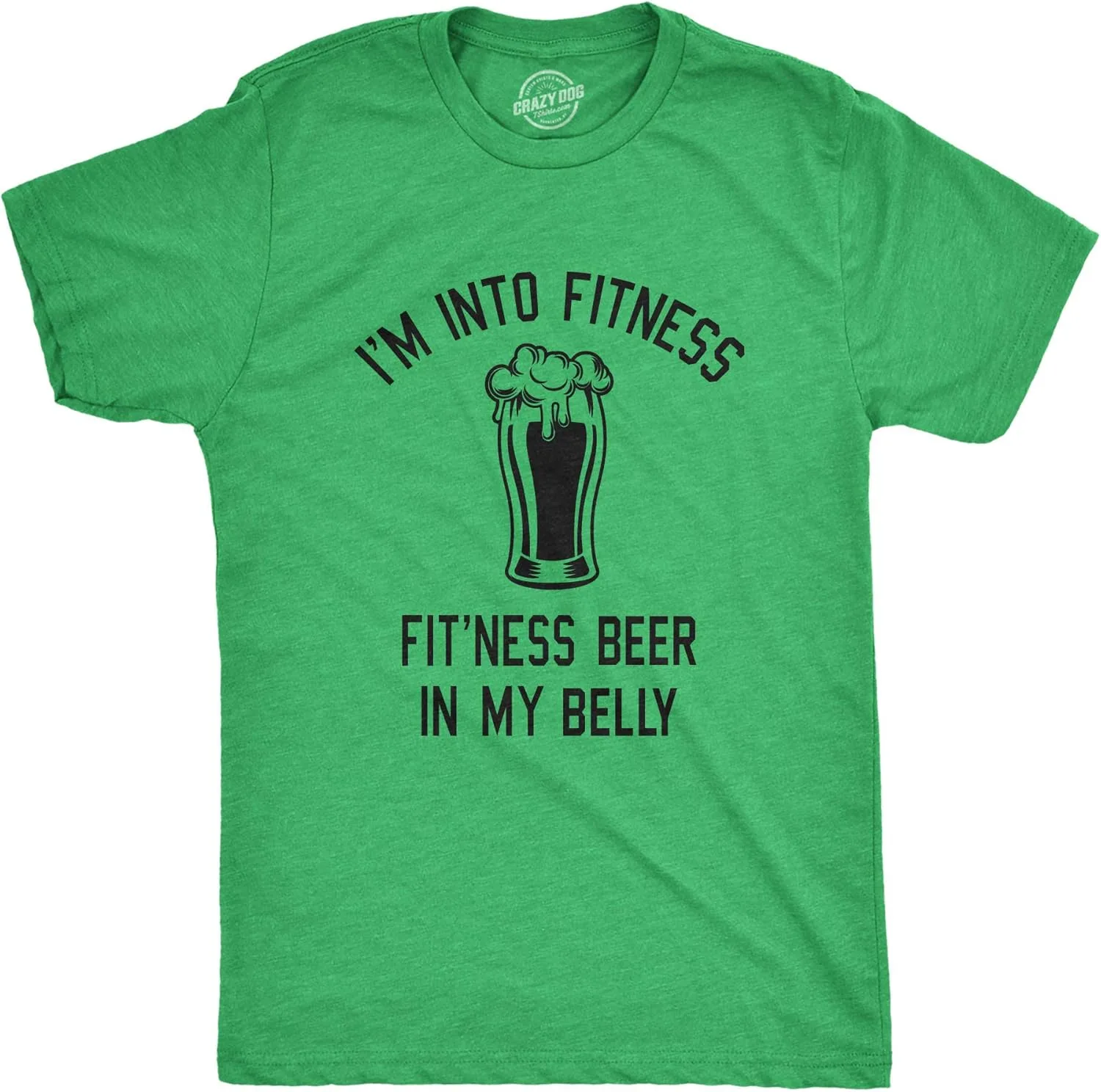 

Футболка мужская Im Into Fitness Fitting This Beer in My Belly Crazy Dog T-Shirts