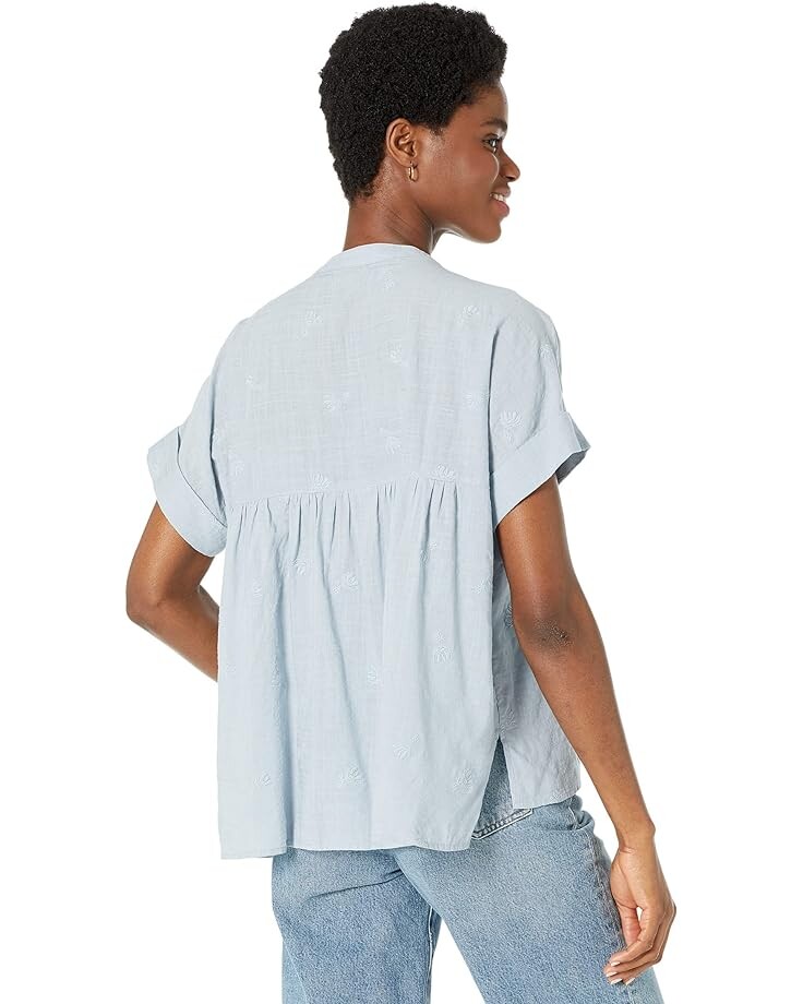 

Рубашка Madewell Embroidered Lakeline Popover Shirt, цвет Dusty Pool