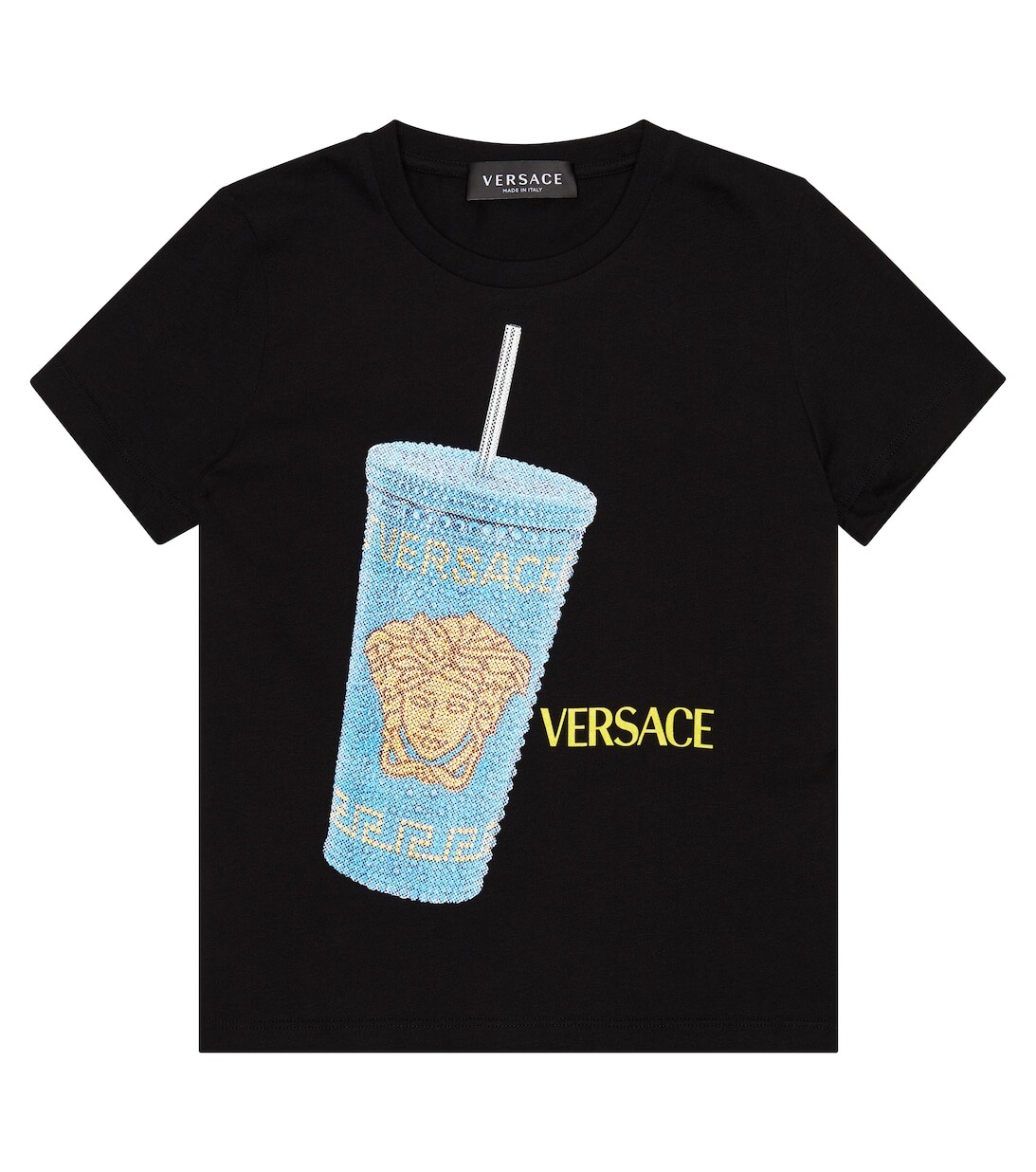 

Футболка из хлопкового джерси с принтом Versace, разноцветный