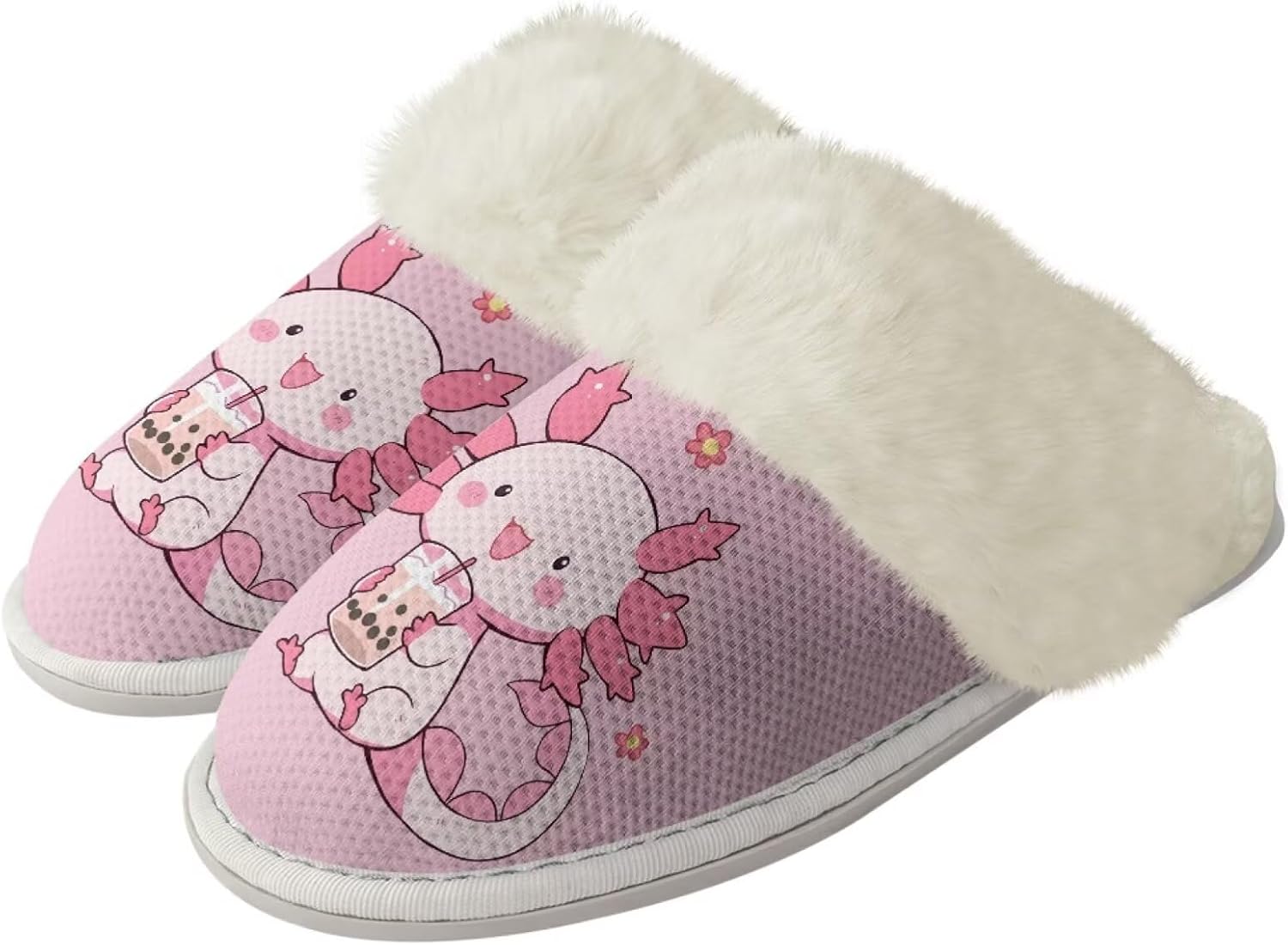 

Женские пушистые домашние тапочки BIGCARJOB для зимы, уютные плюшевые домашние тапочки с мягкой подошвой против скольжения, розовый