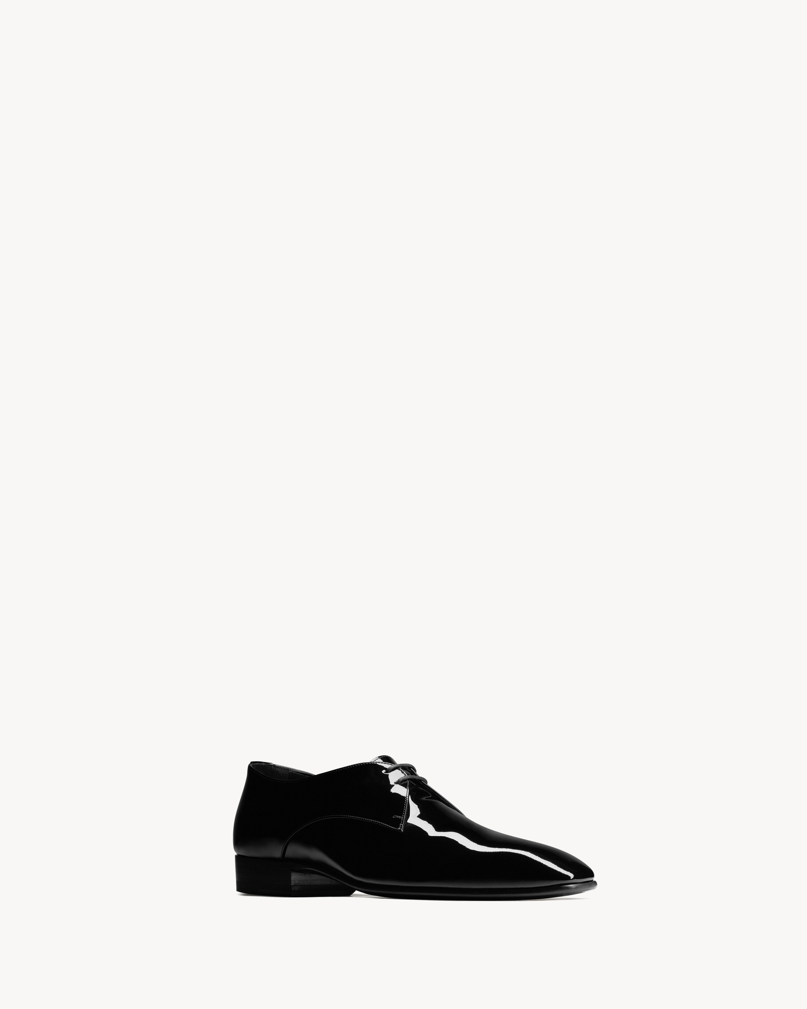 Дерби GABRIEL из лакированной кожи Saint Laurent, черный — фото 3