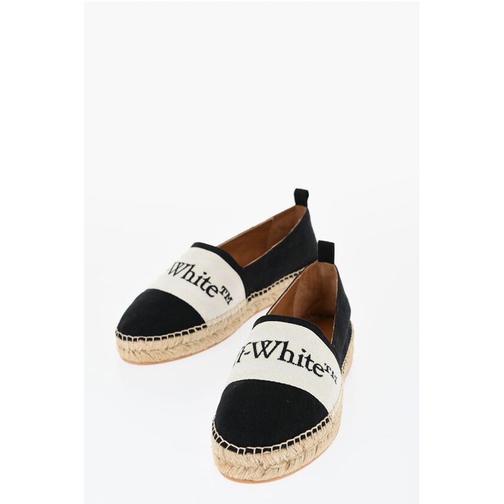 Льняные эспадрильи BOOKISH Slip-On Off-White, Black