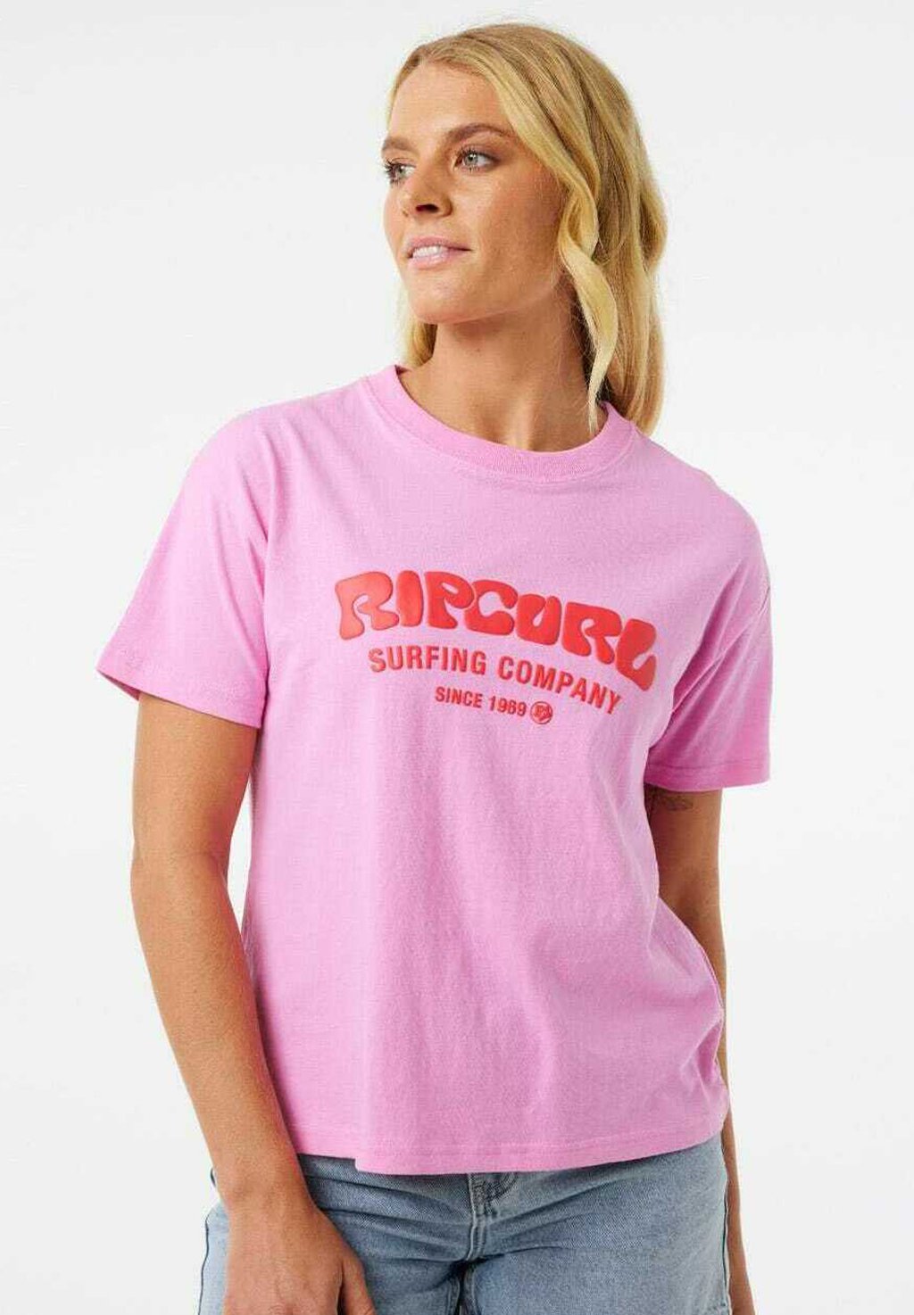 

Футболка с принтом SURF PUFF Rip Curl, розовый