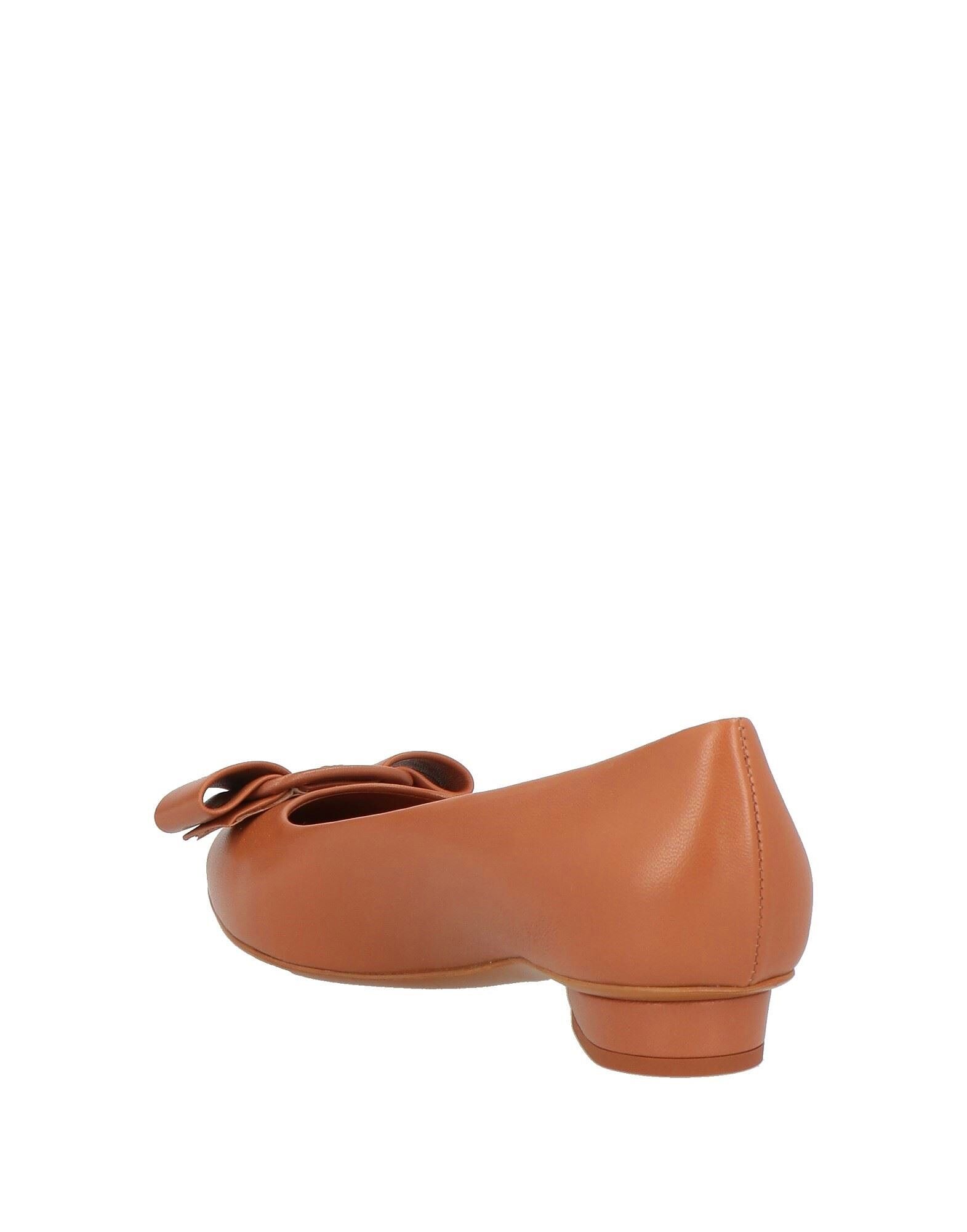 Балетки Ferragamo, коричневый — фото 3