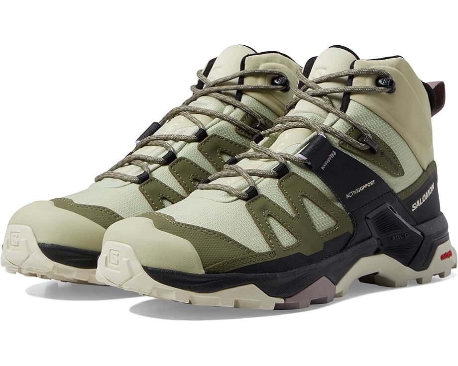 

Походная обувь Salomon X Ultra 4 Mid GTX, цвет Alfalfa