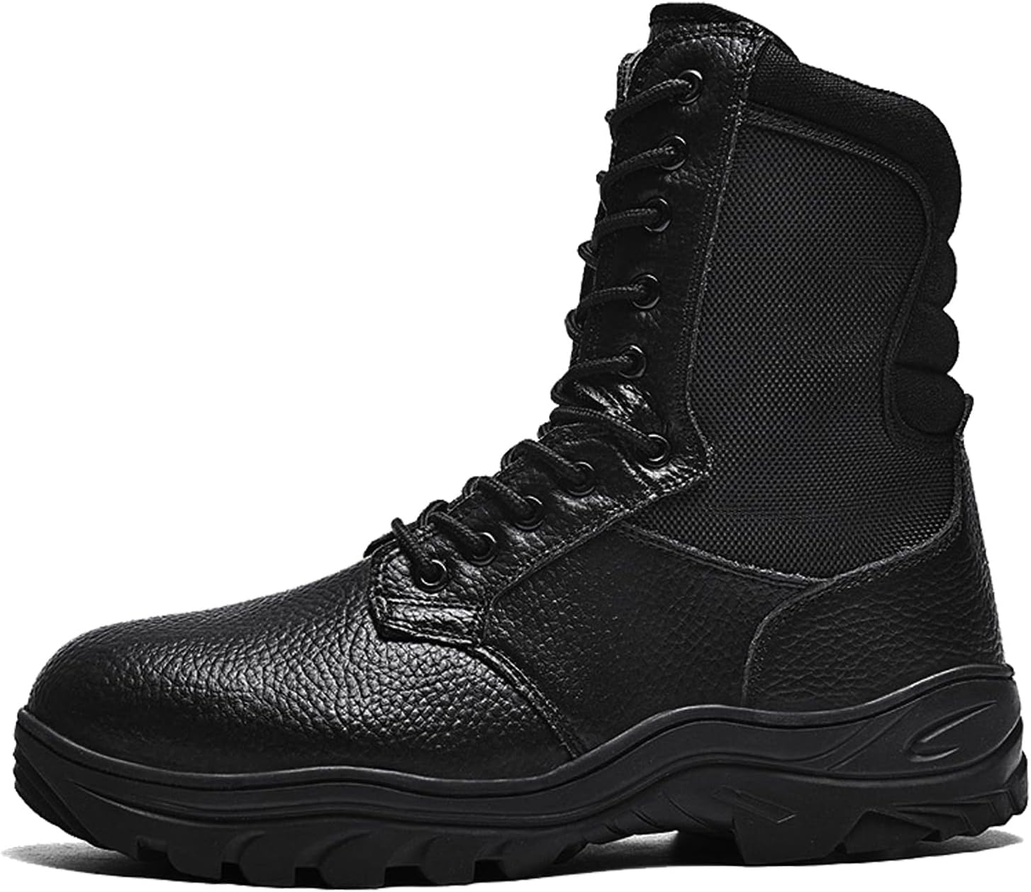 

Мужские кожаные военные тактические ботинки с боковой молнией, стойкие к проколам ботинки, десертные боевые ботинки, армейские джунгли ботинки, 20 см ботинки для походов, мотоциклетных поездок и альпинизма Zivopah, черный