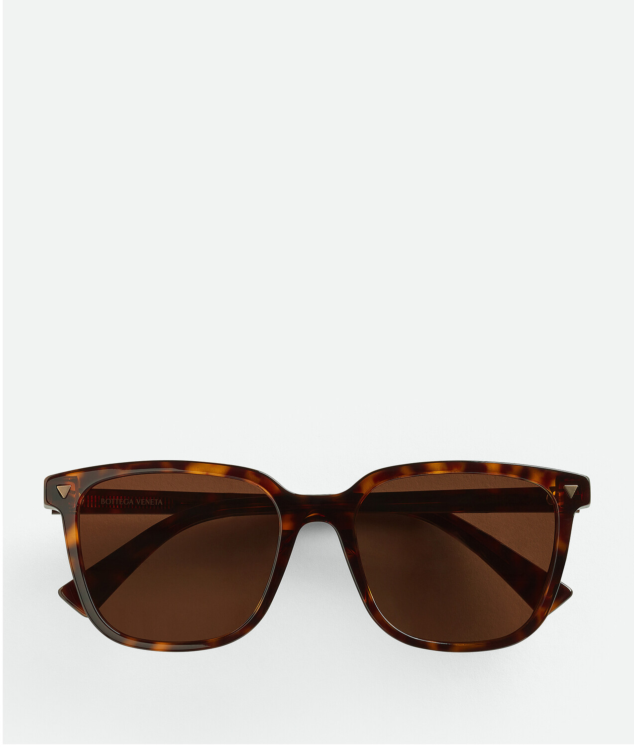 Soft recycled acetate square sunglasses BOTTEGA VENETA, гавана/коричневый