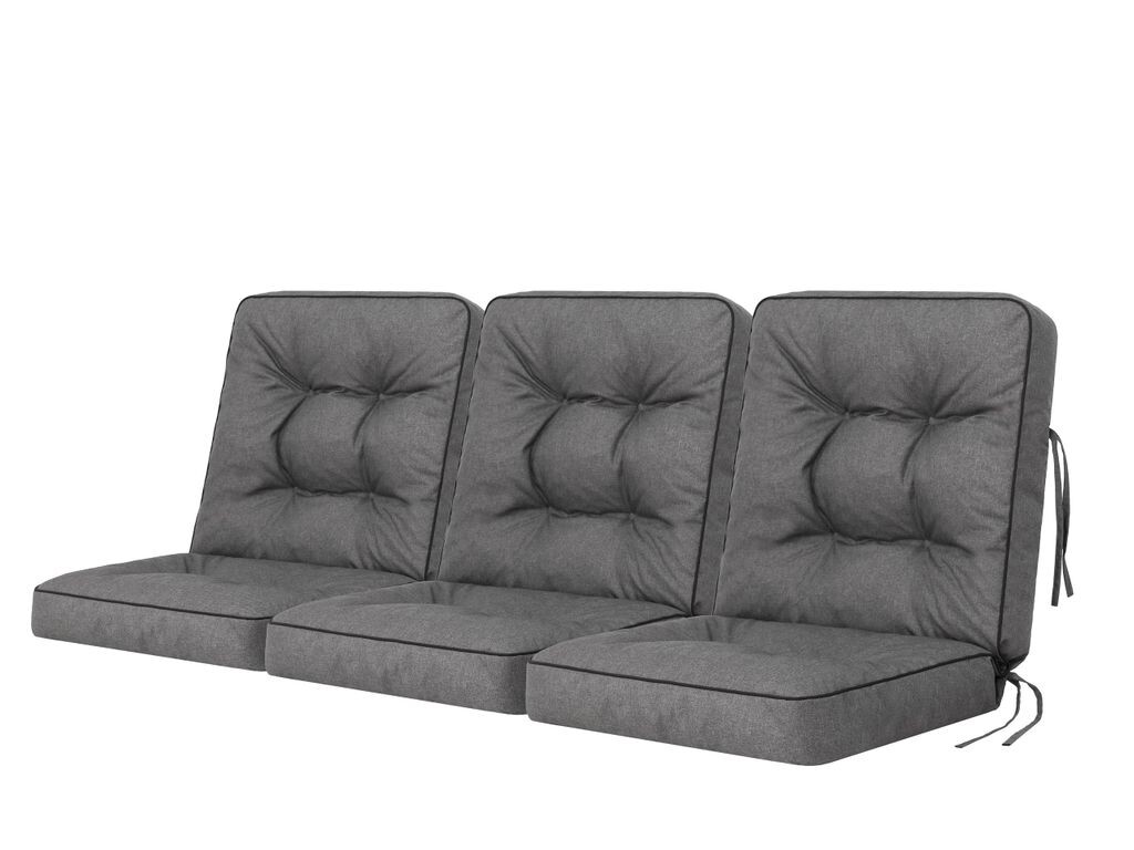 

PillowPrim Подушка для садовой скамейки Подушка для садовых качелей Модульная подушка Подушка для стула Серая Ширина 180 см Stanislaw Jurga, серый