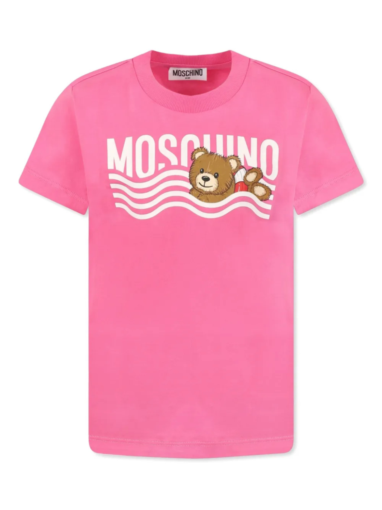 

Футболка с логотипом Moschino Kids, розовый