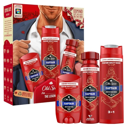 

Подарочный набор для мужчин Gentleman с дезодорантом Captain Stick 50 мл Old Spice