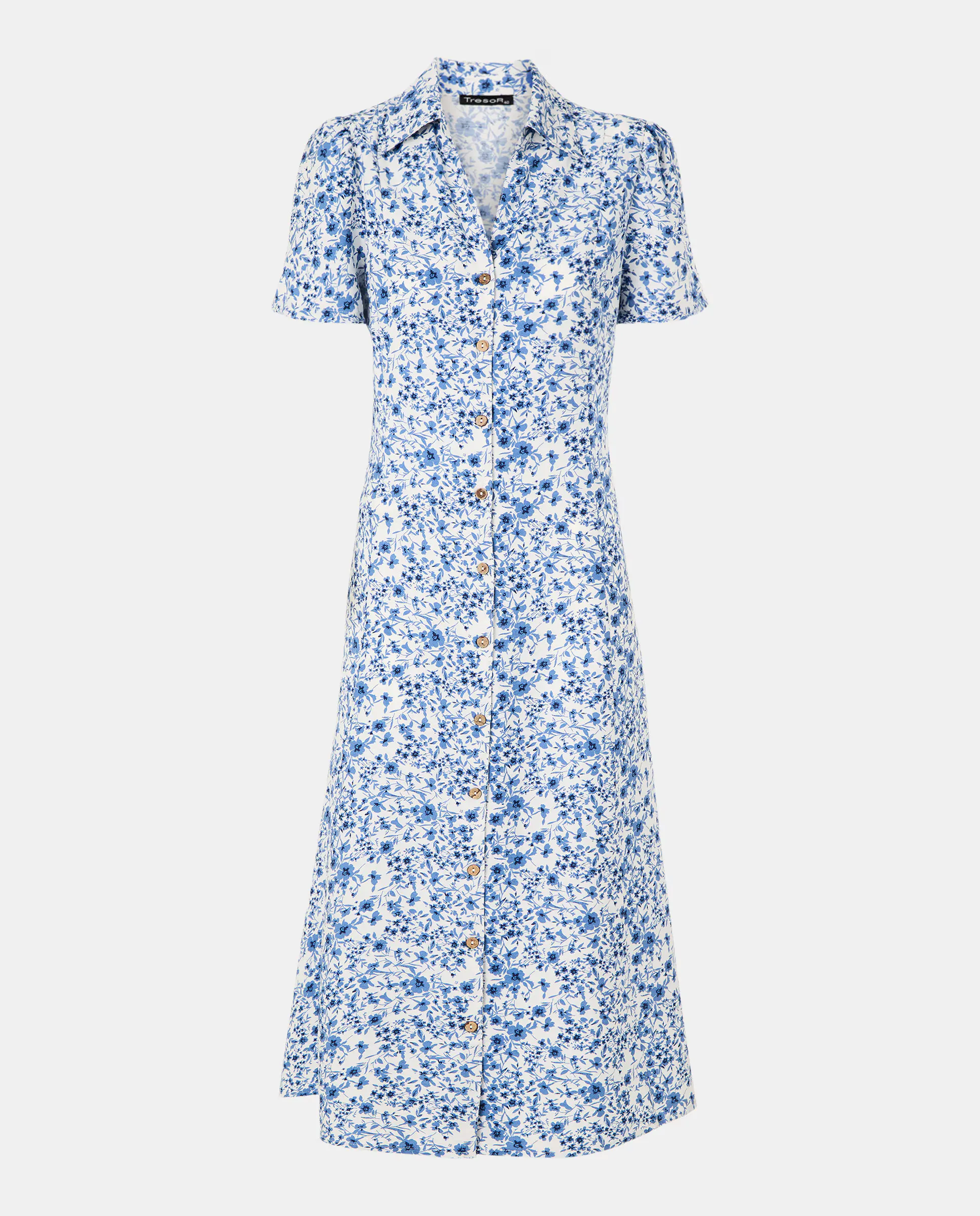 

Платье с короткими рукавами и принтом Zermatt, синий