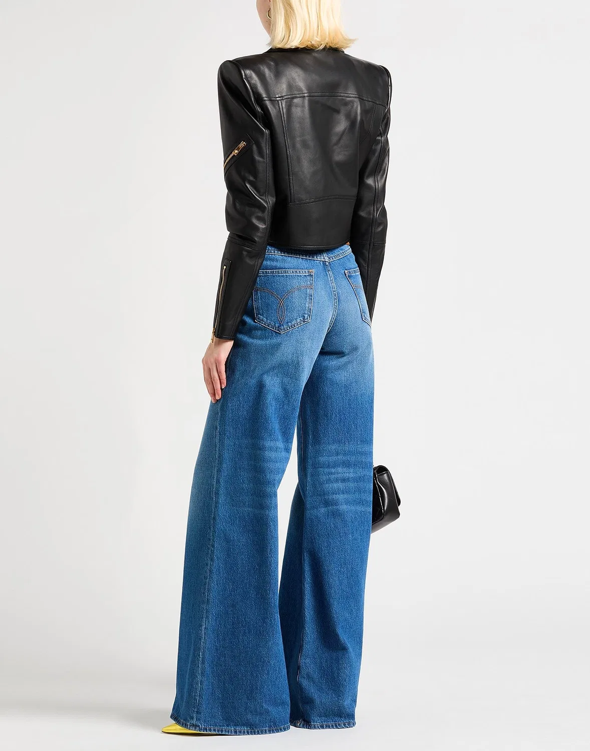 Куртка кожаная VERSACE черная — фото 3