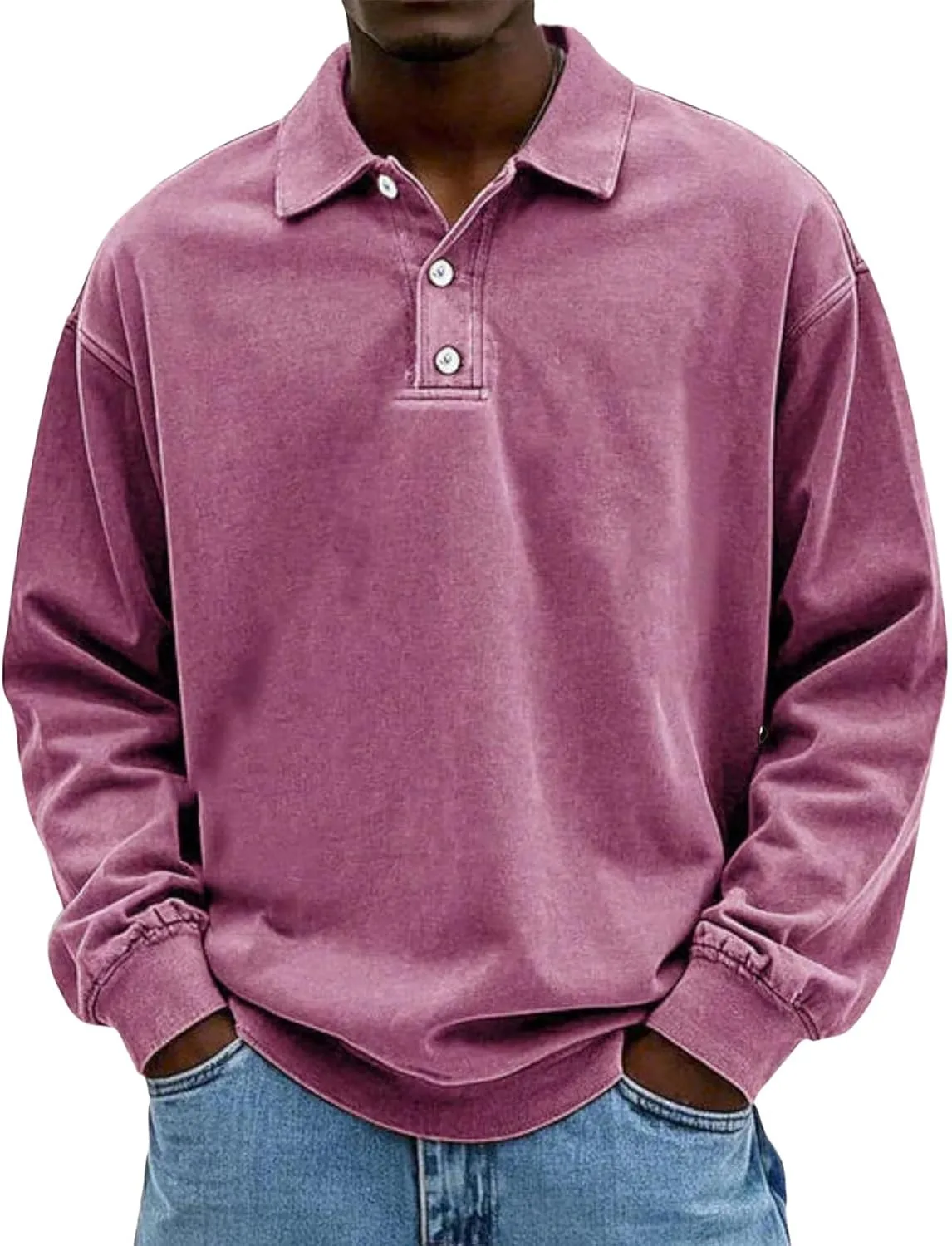 

Длинный поло для мужчин в винтажном стиле с потертостями YSERB