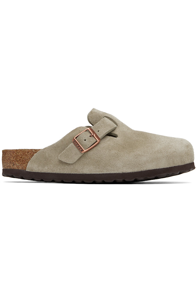 

Классические бостонские лоферы на мягкой стельке без шнуровки Birkenstock, цвет taupe