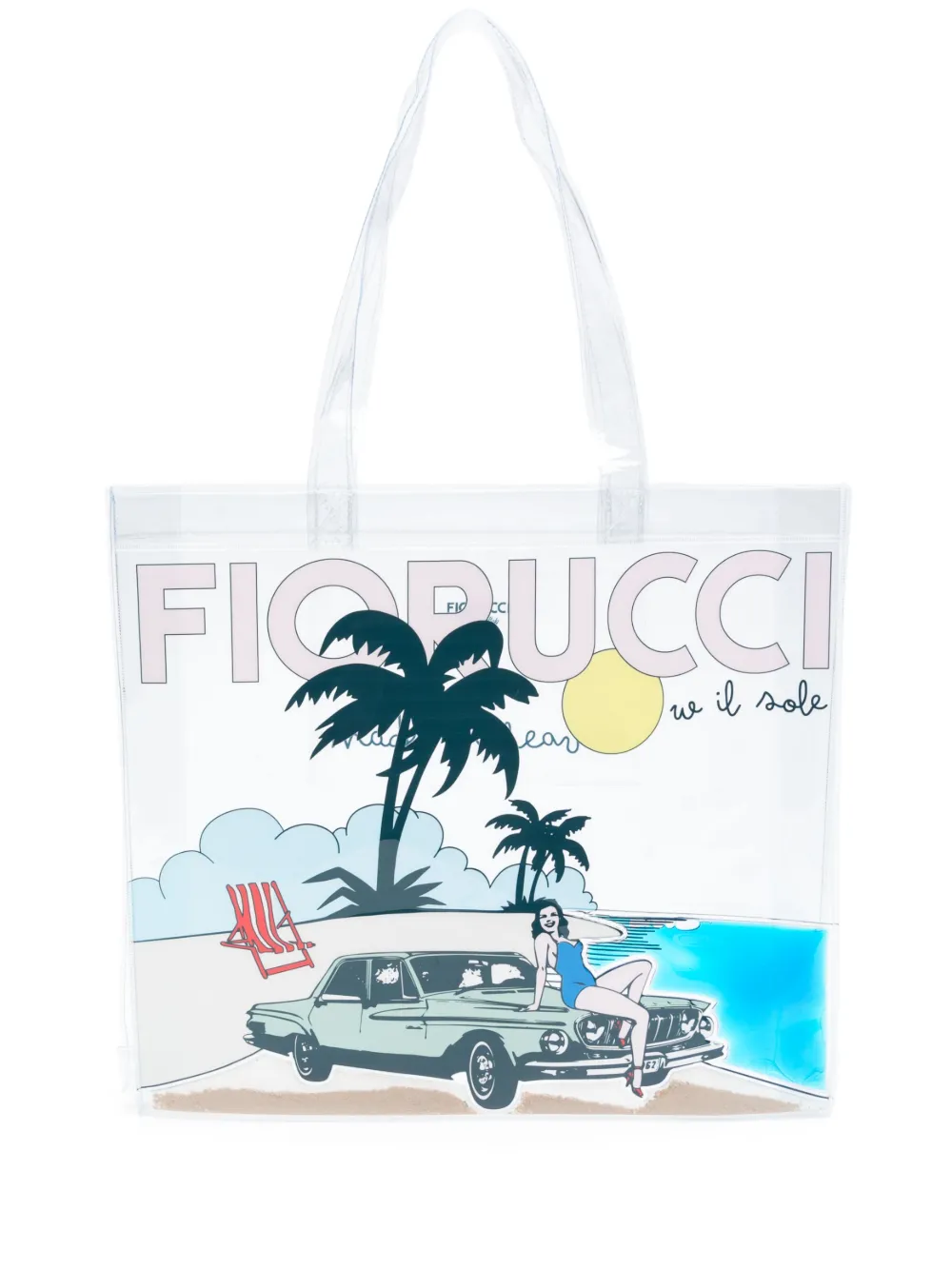 

Сумка-тоут с логотипом Fiorucci, белый