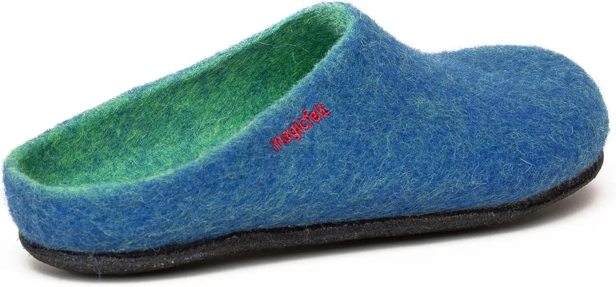 Тапочки MagicFelt AN 709 из чистой натуральной шерсти для мужчин и женщин - нескользящие и анатомической формы, цвет Lagoon — фото 4