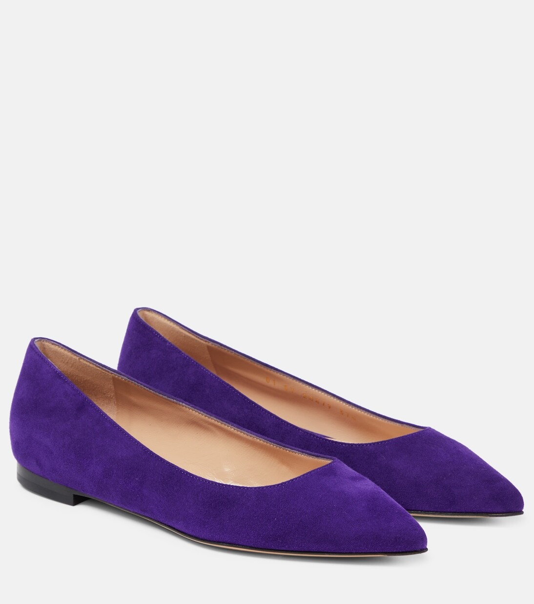 Замшевые балетки gianvito Gianvito Rossi, фиолетовый