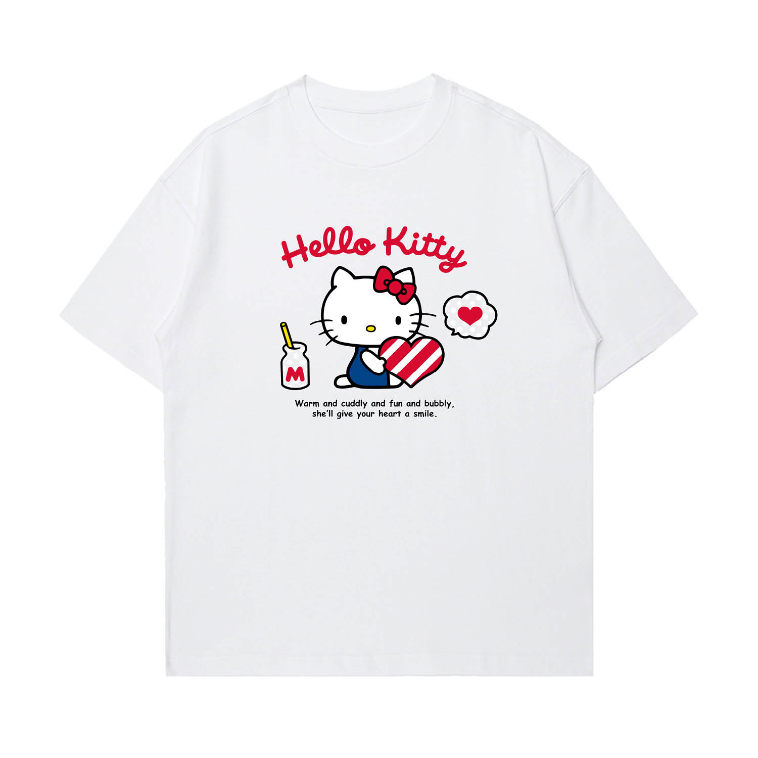 

Футболка Hello Kitty 2025 Summer Unisex Sanrio, белый
