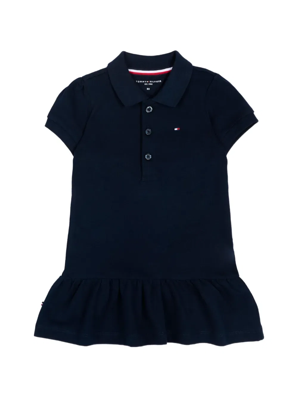 Платье с короткими рукавами и оборками Tommy Hilfiger Junior, синий