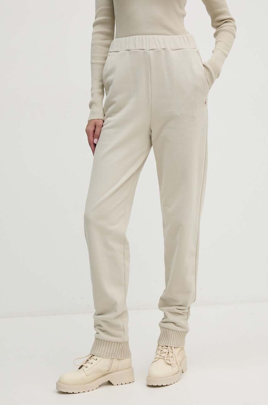 

Хлопковые спортивные брюки Calvin Klein Jeans, зеленый