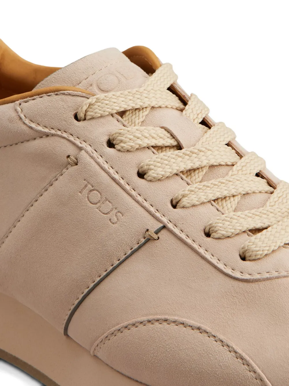 Замшевые туфли на шнуровке TOD'S, розовый — фото 4