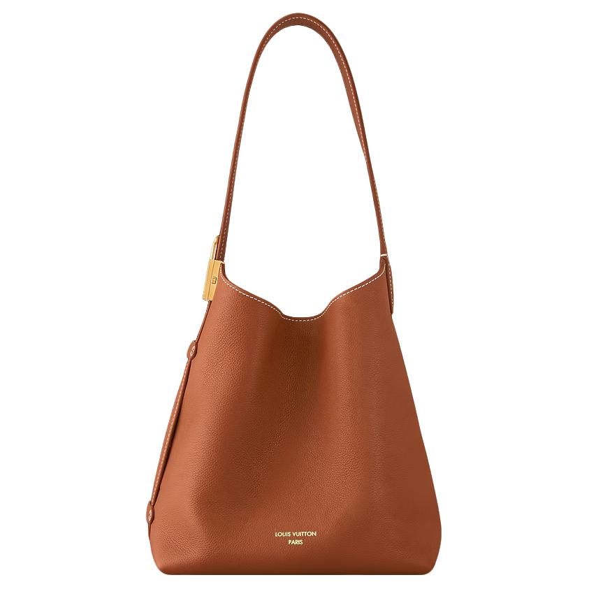 

Сумка Low Key Hobo из телячьей кожи, женская маленькая, через плечо, cognac LOUIS VUITTON